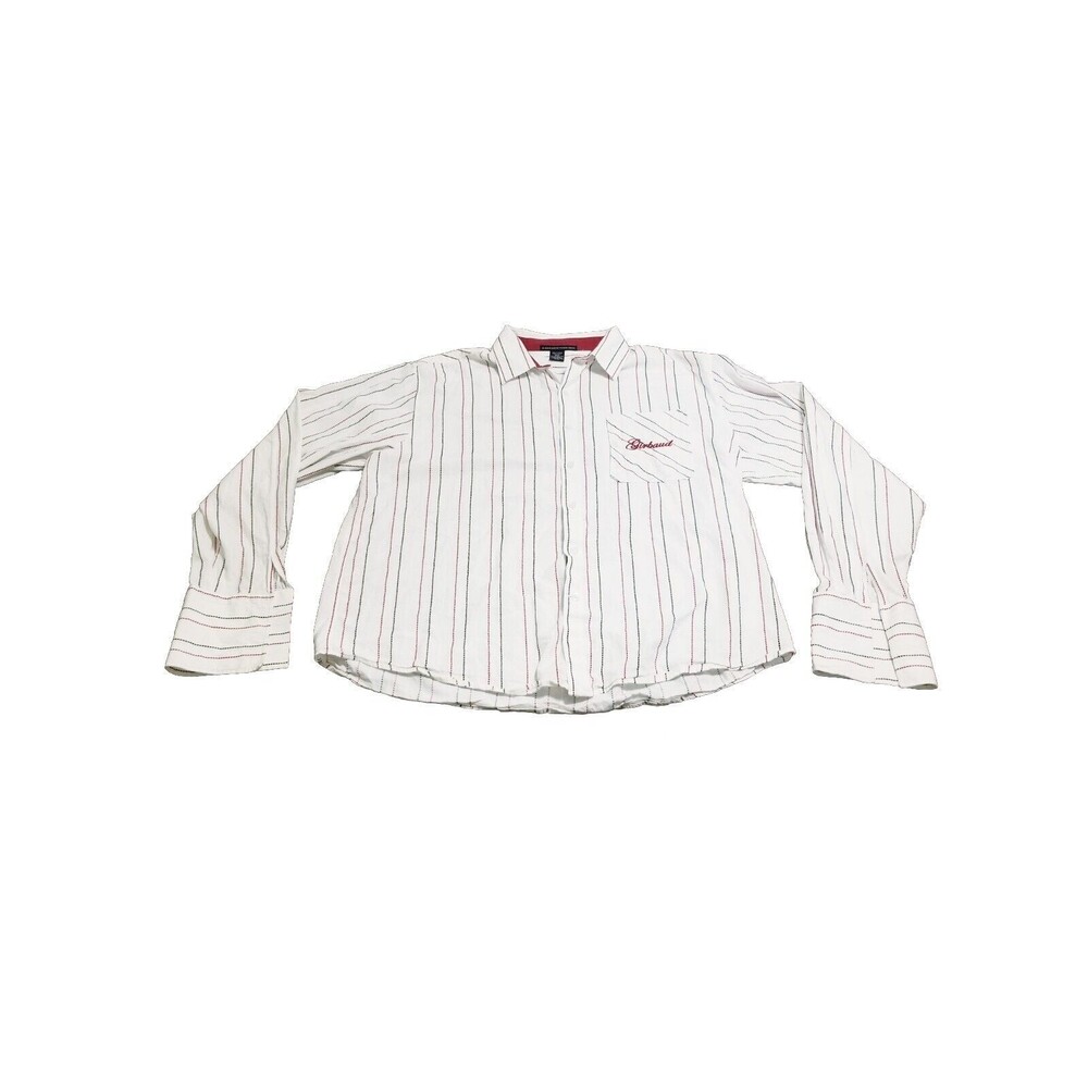 Le Jean De Marithe & Francois Girbaud Shirt Men's 3XL White Red Black Stripe